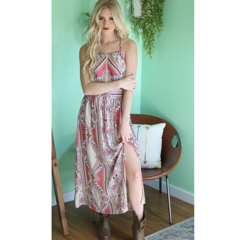 Angie Boho Maxi Print Dress - Picture 2 of 11